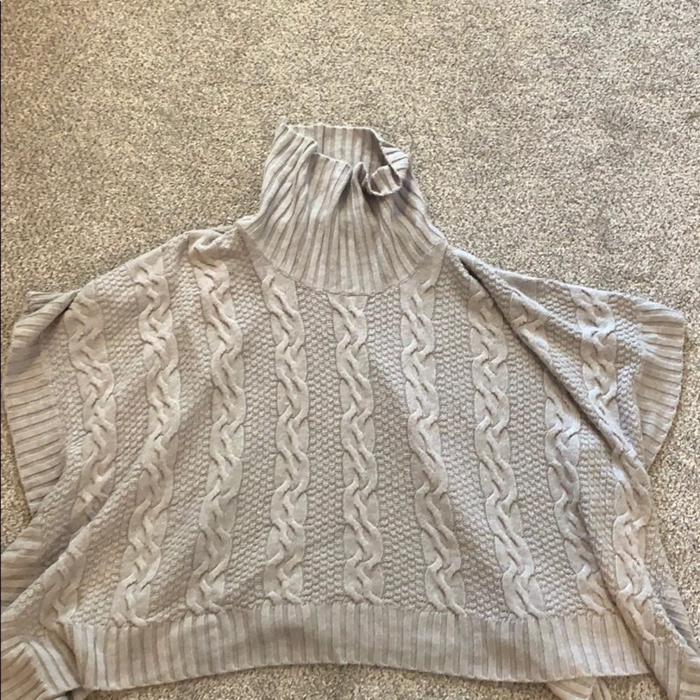 New York & Company Cowl Next Poncho Sweater L/XL